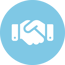 handshake icon - circle